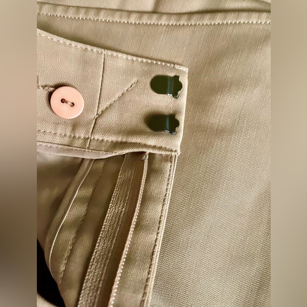Vince Wool|Italy stretch Tan Wide-Leg cropped high waisted Pants size 8 - Picture 6 of 11